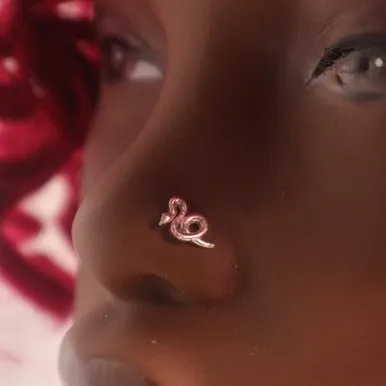 cute Curl Snake Nose Stud Ring Piercing Jewelry