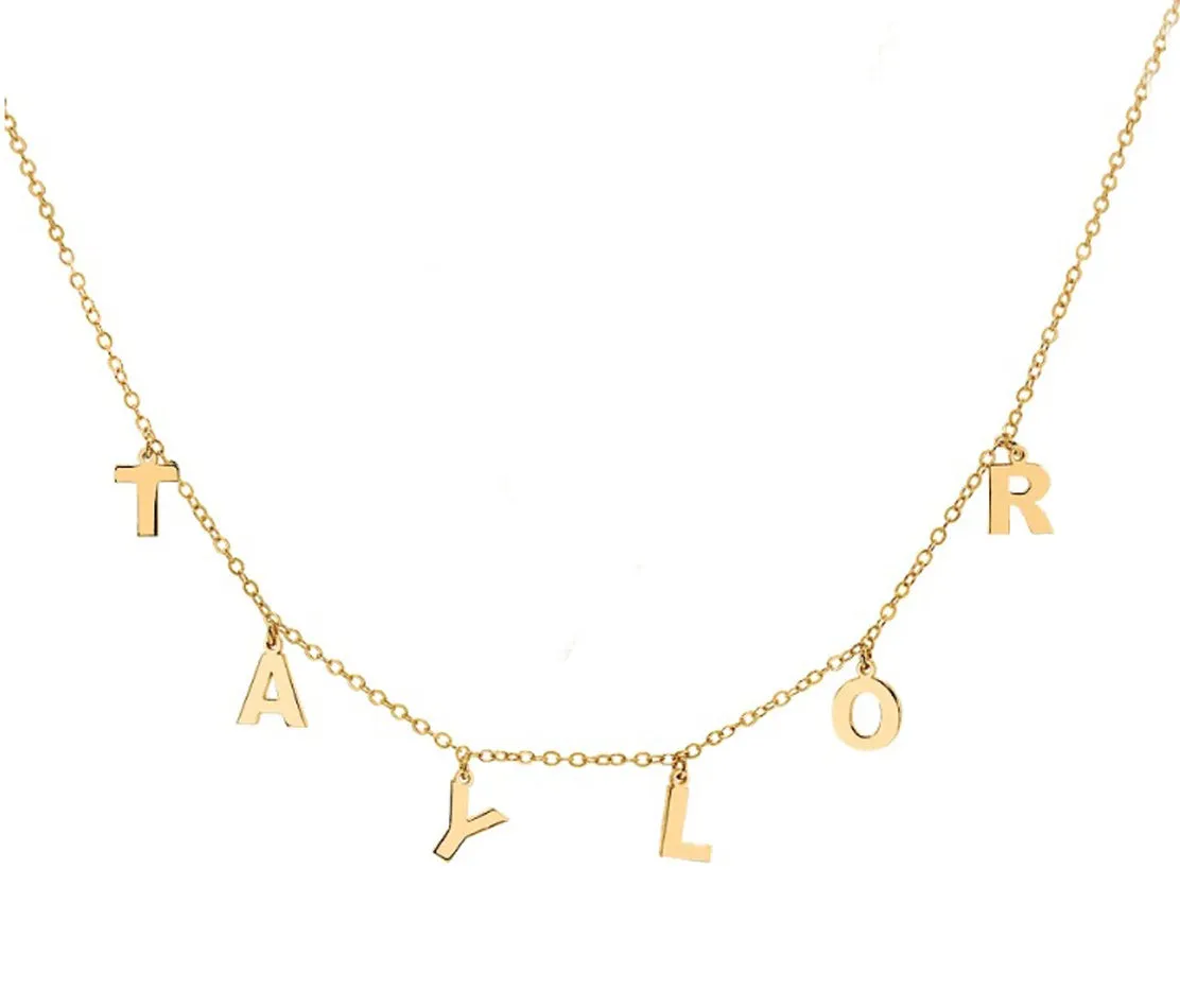 Dangling Mini Initial Name Necklace - Kerry Washington