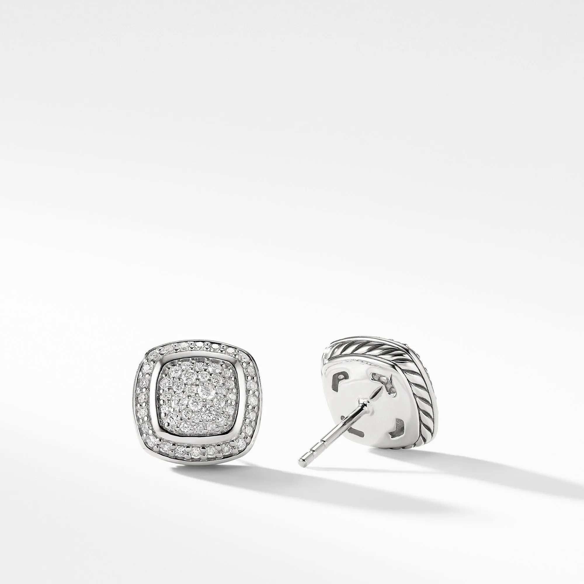 David Yurman Albion 11MM Earrings with Diamonds in Silver