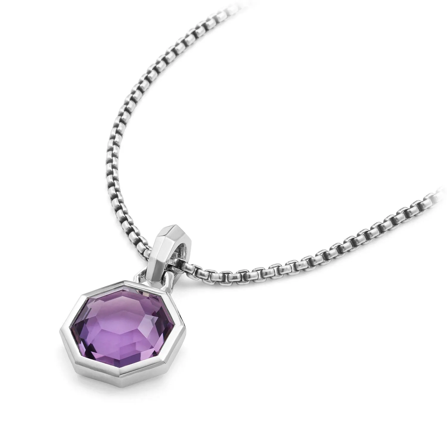 David Yurman Cable Collectibles Octagon Cut Amulet with Amethyst