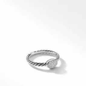 David Yurman Cable Collectibles Oval Ring with Diamonds