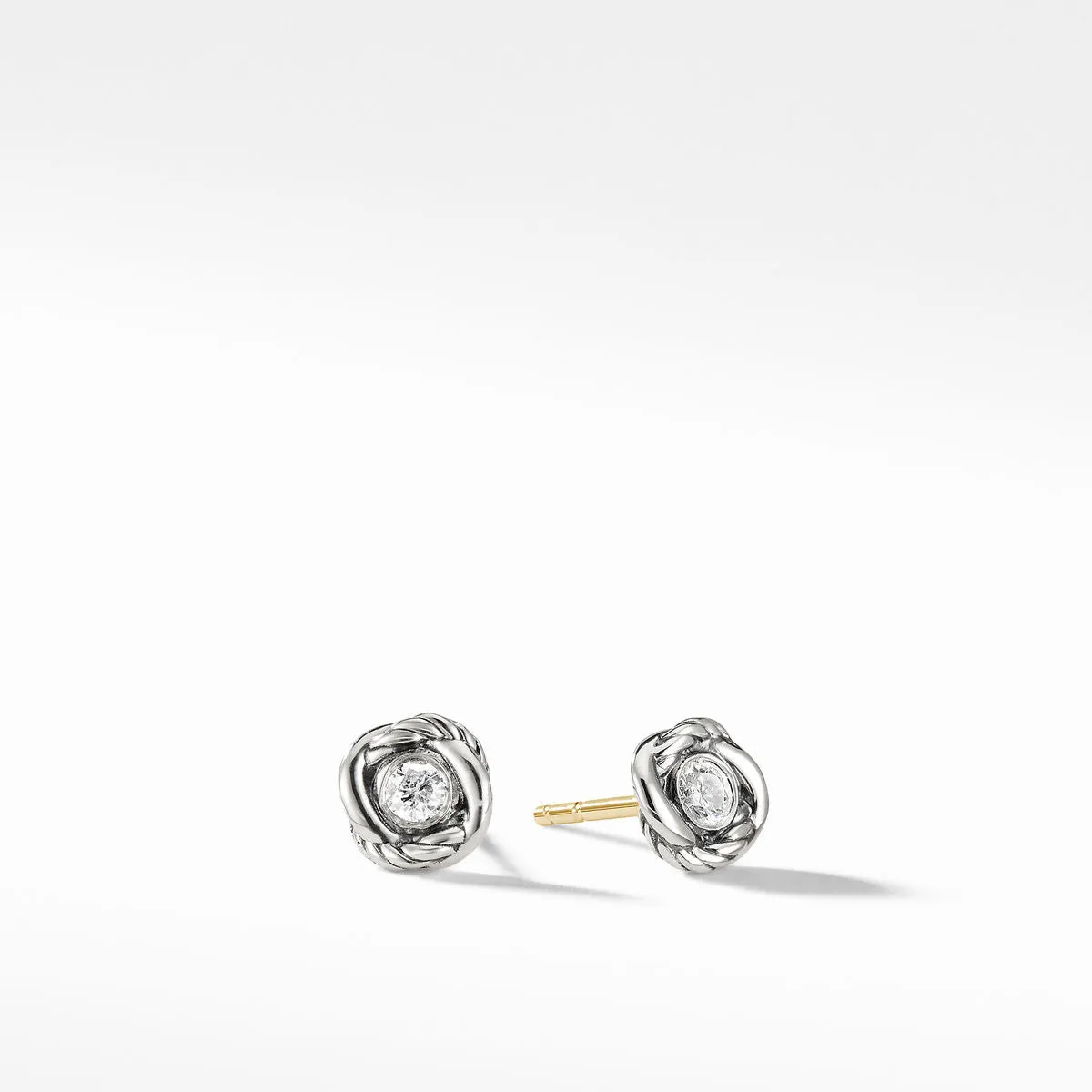 David Yurman Crossover Infinity Earrings with Diamonds