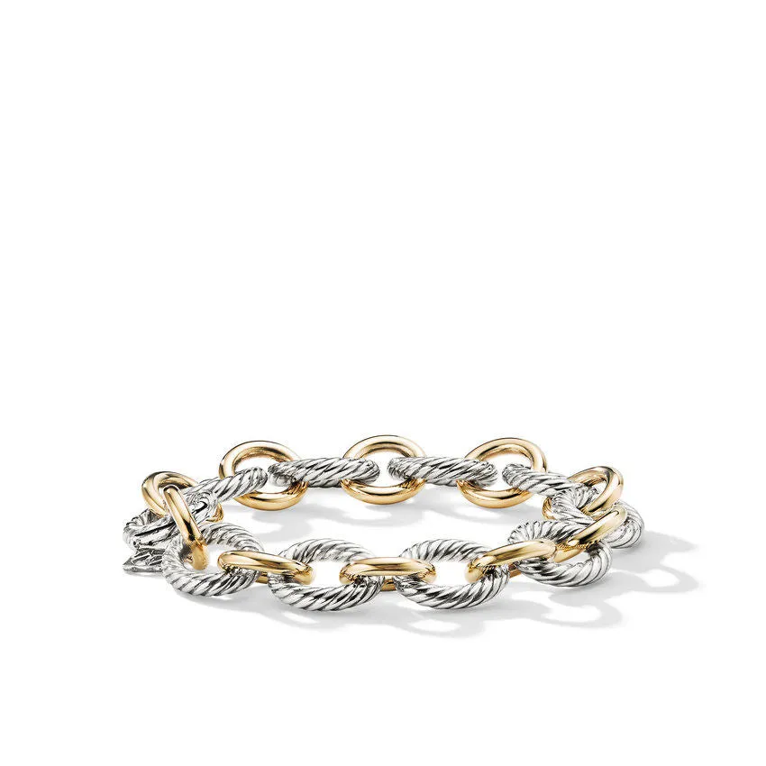 David Yurman Oval Large Link Bracelet with Gold