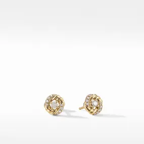 David Yurman Petite Infinity 18k Gold Diamond Studs