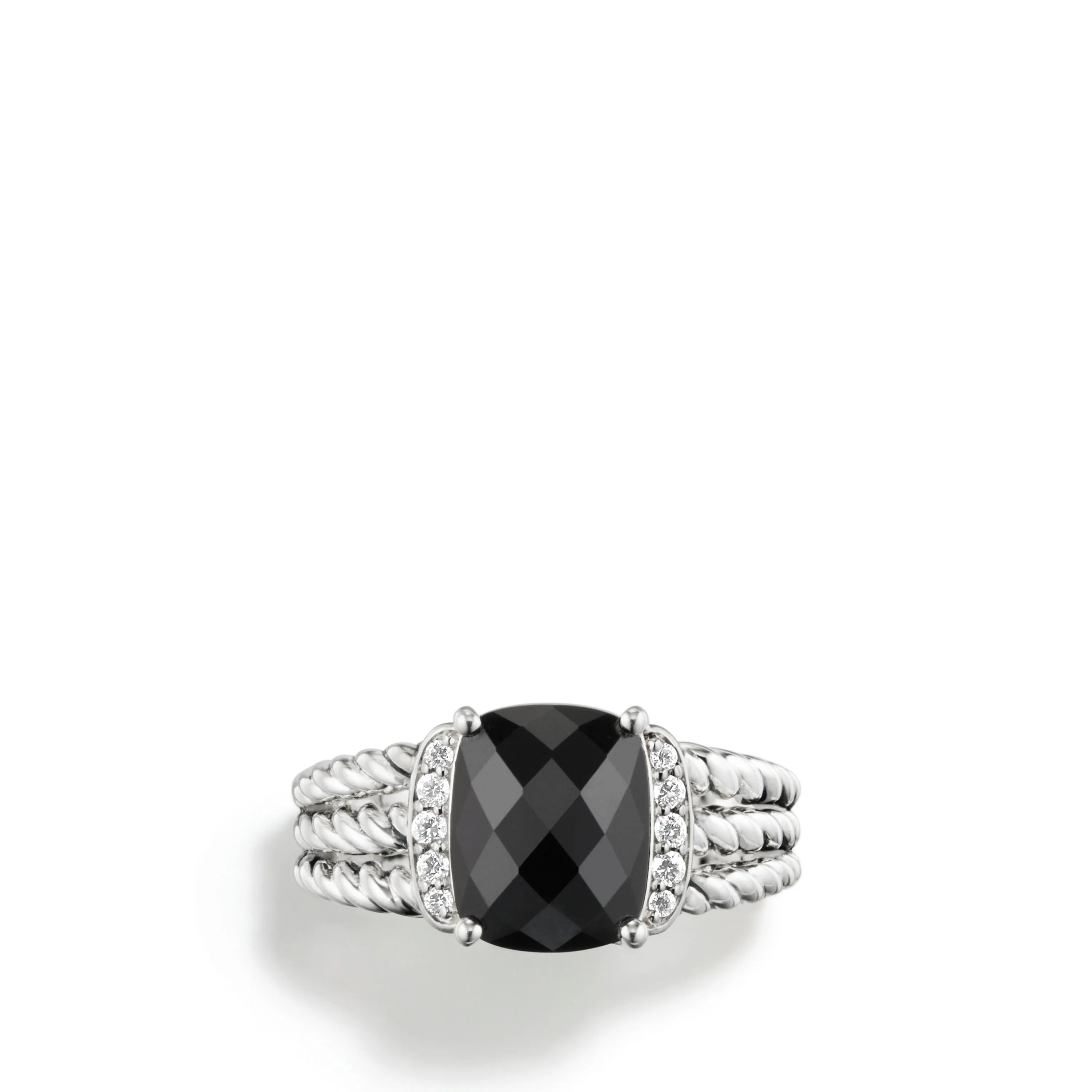 David Yurman Wheaton Ring with Diamonds 10x8mm