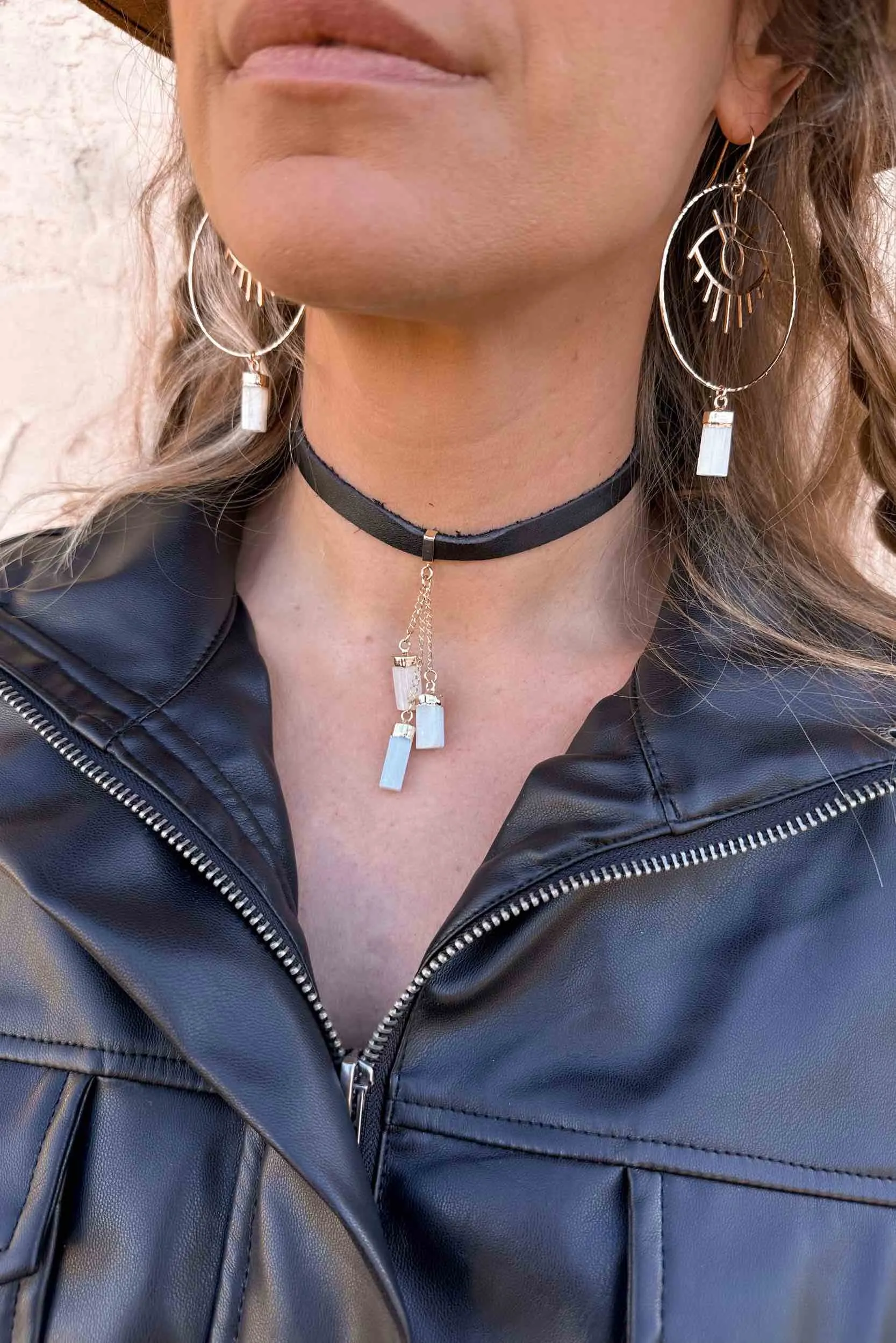 Devoted To My Highest Energy Selenite Choker