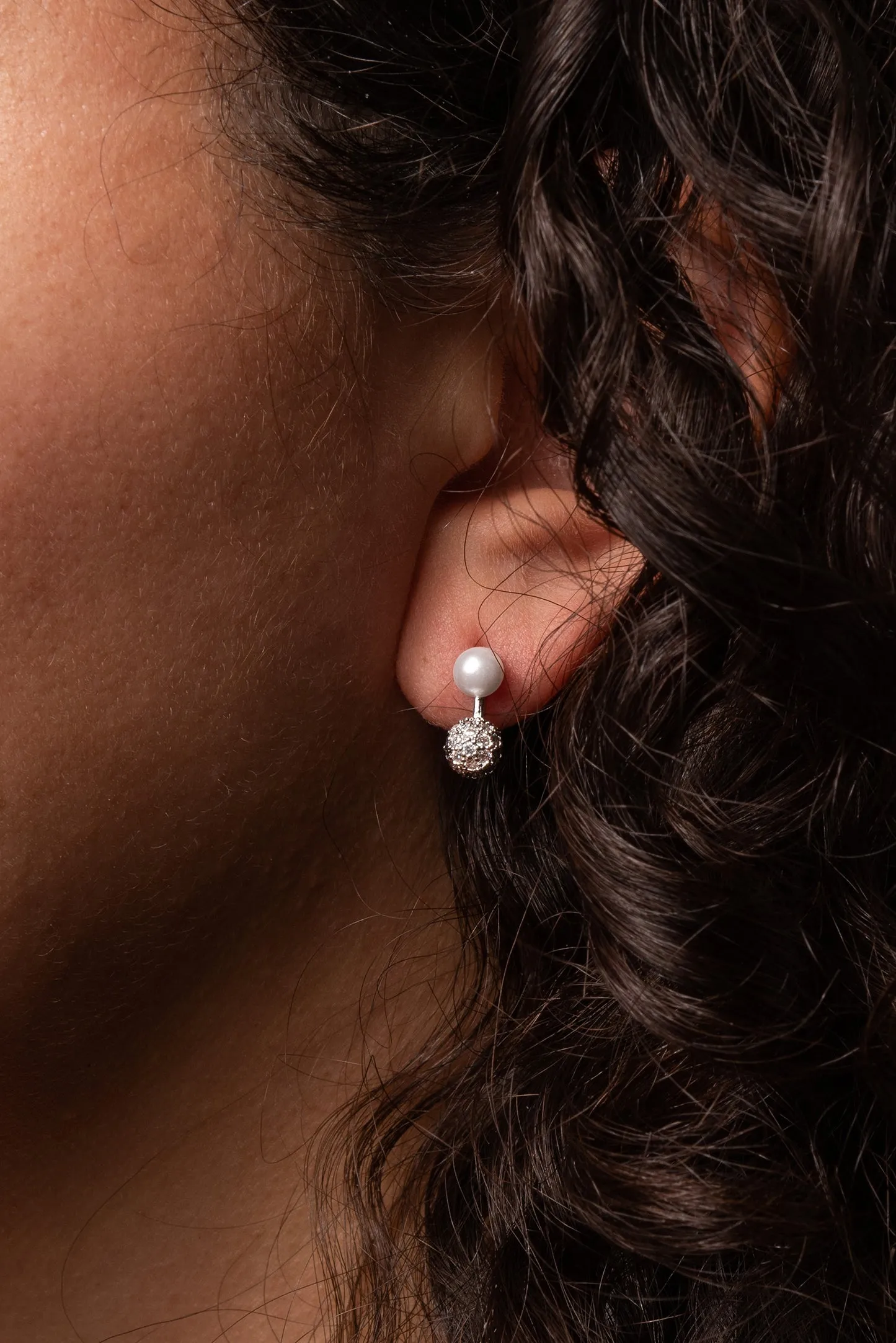 Diana CZ and Pearl Studs