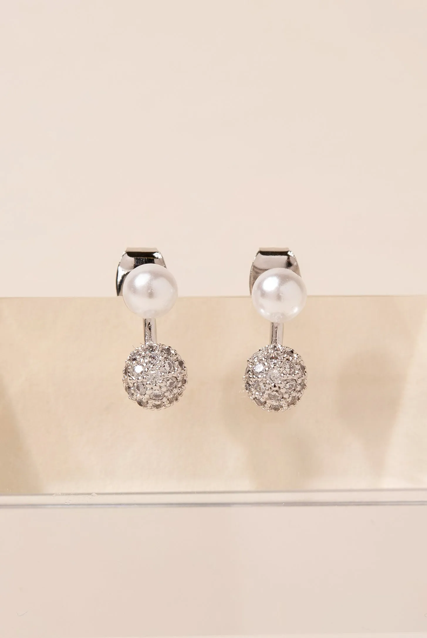 Diana CZ and Pearl Studs