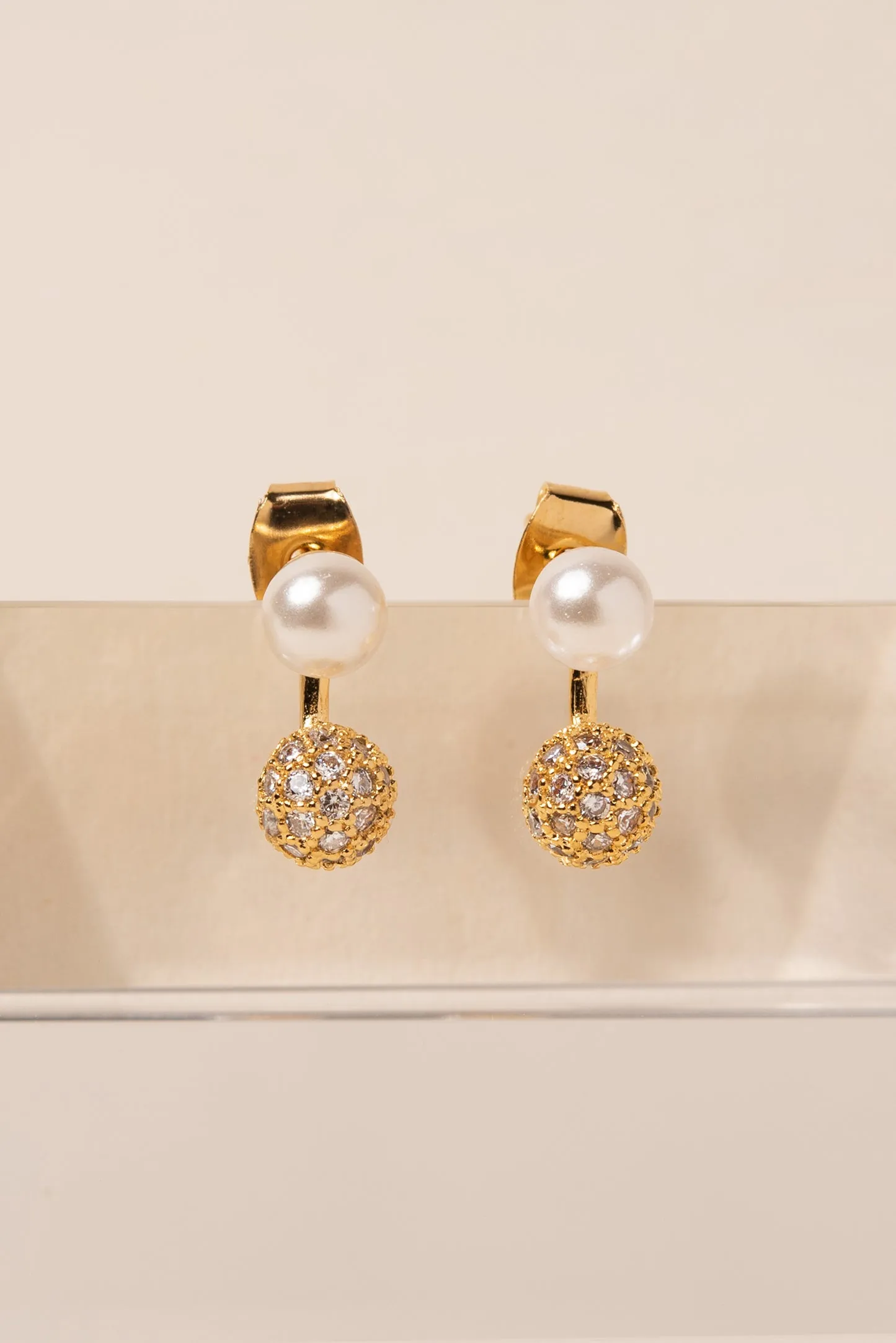 Diana CZ and Pearl Studs