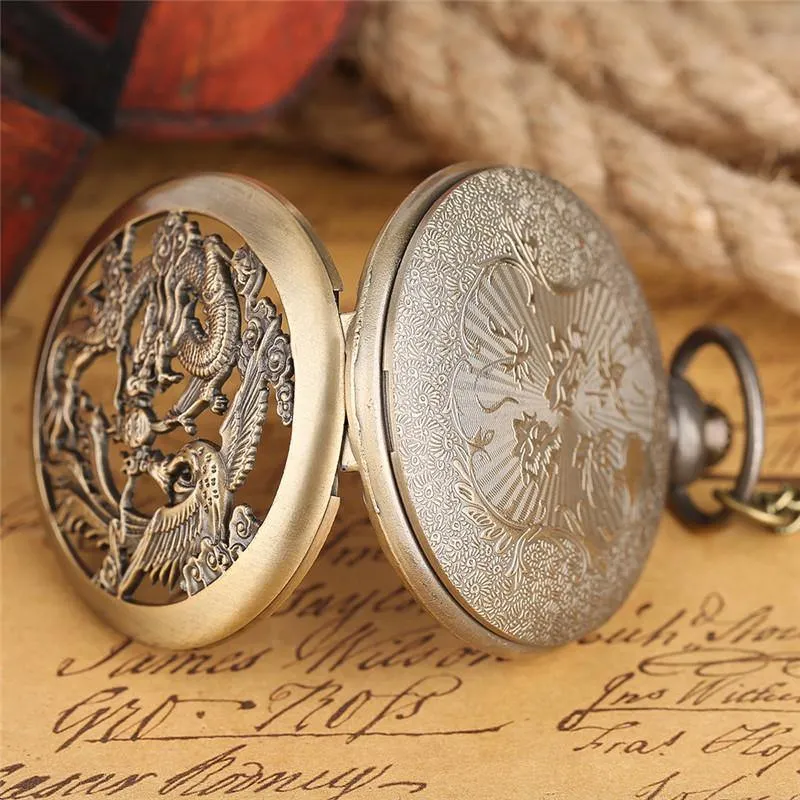 Dragon & Phoenix Pocket Watch