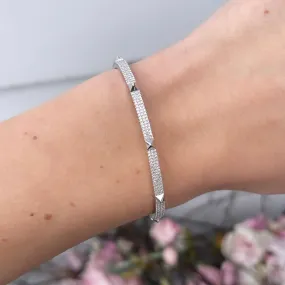 Edged Diamond Bangle