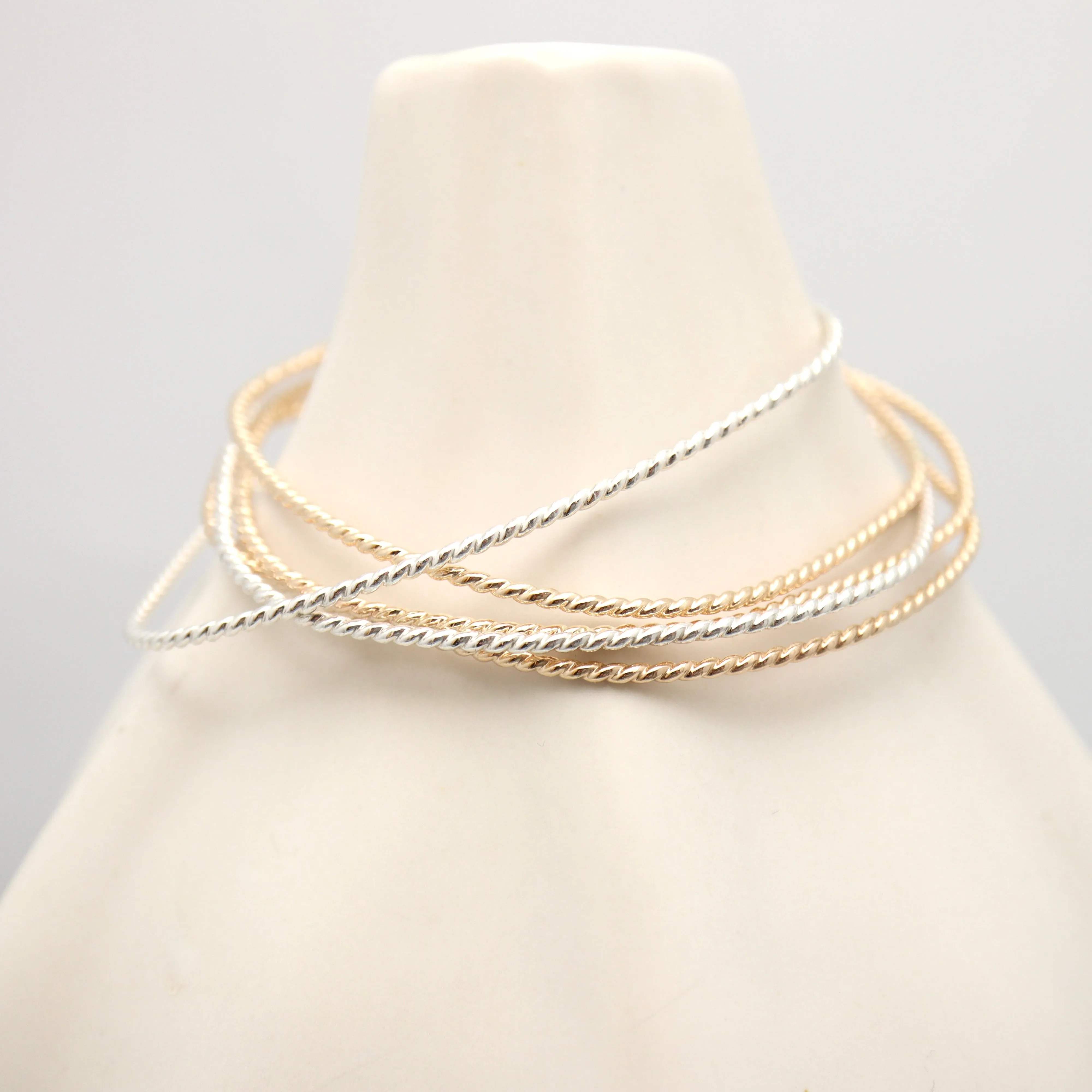 Entwined Collection:  Freeform Gold Bangle