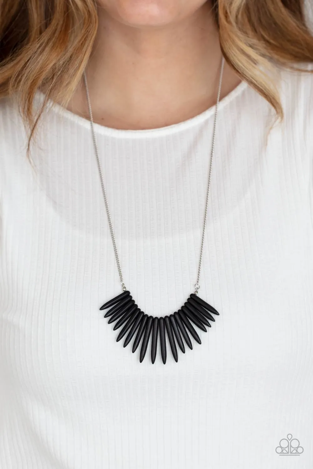 Exotic Edge - Black Paparazzi Necklace