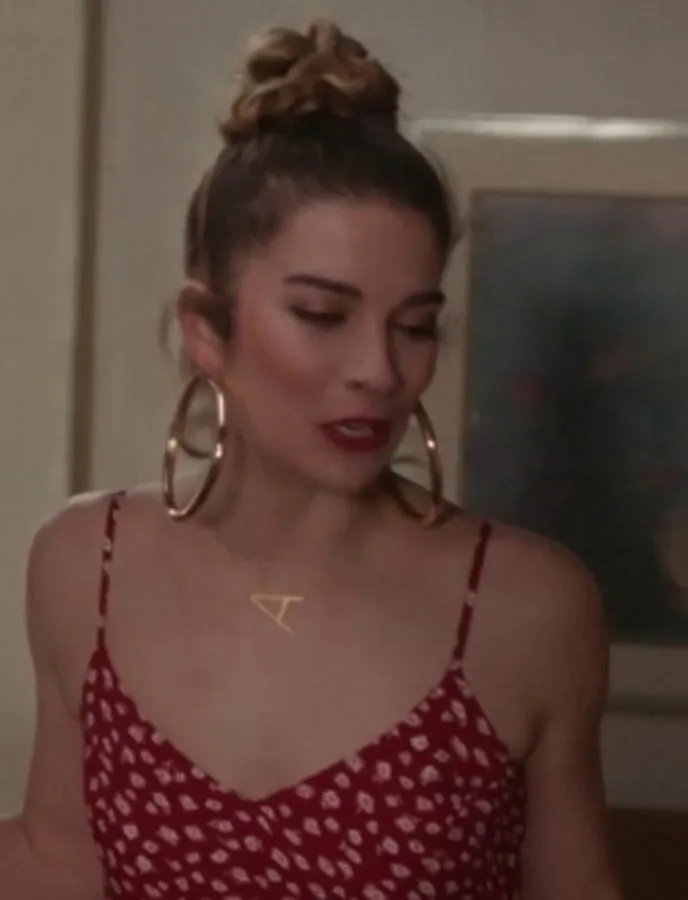 Extra Large Sideways Initial Necklace-Alexis / Schitt's Creek