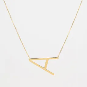 Extra Large Sideways Initial Necklace-Alexis / Schitt's Creek