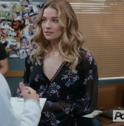 Extra Large Sideways Initial Necklace-Alexis / Schitt's Creek