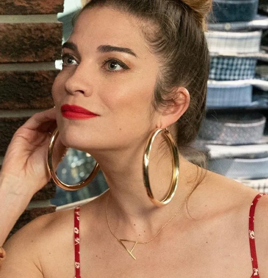 Extra Large Sideways Initial Necklace-Alexis / Schitt's Creek