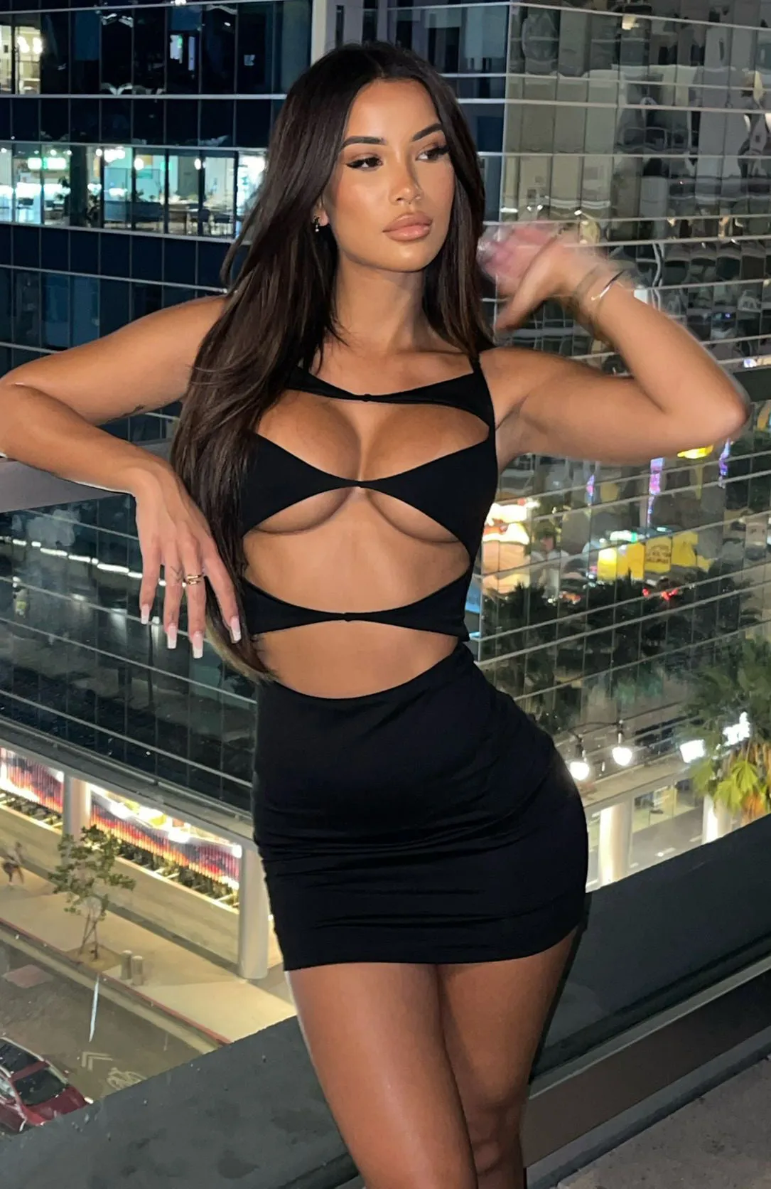 Eyes On Me Mini Dress Black