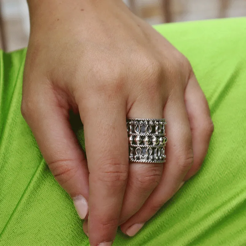 Festival Gypsy Boho Silver Ring