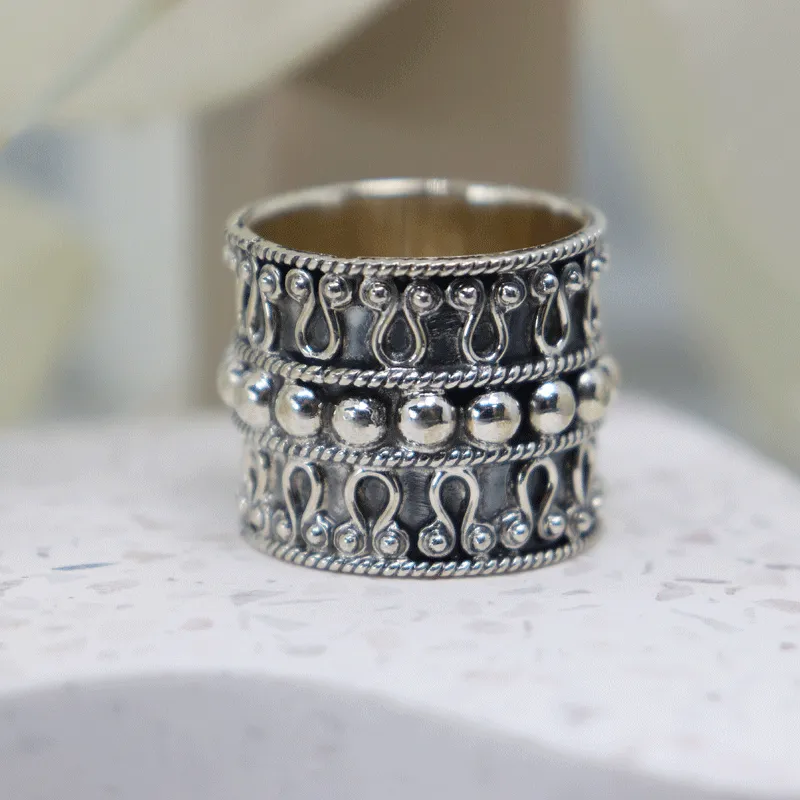 Festival Gypsy Boho Silver Ring