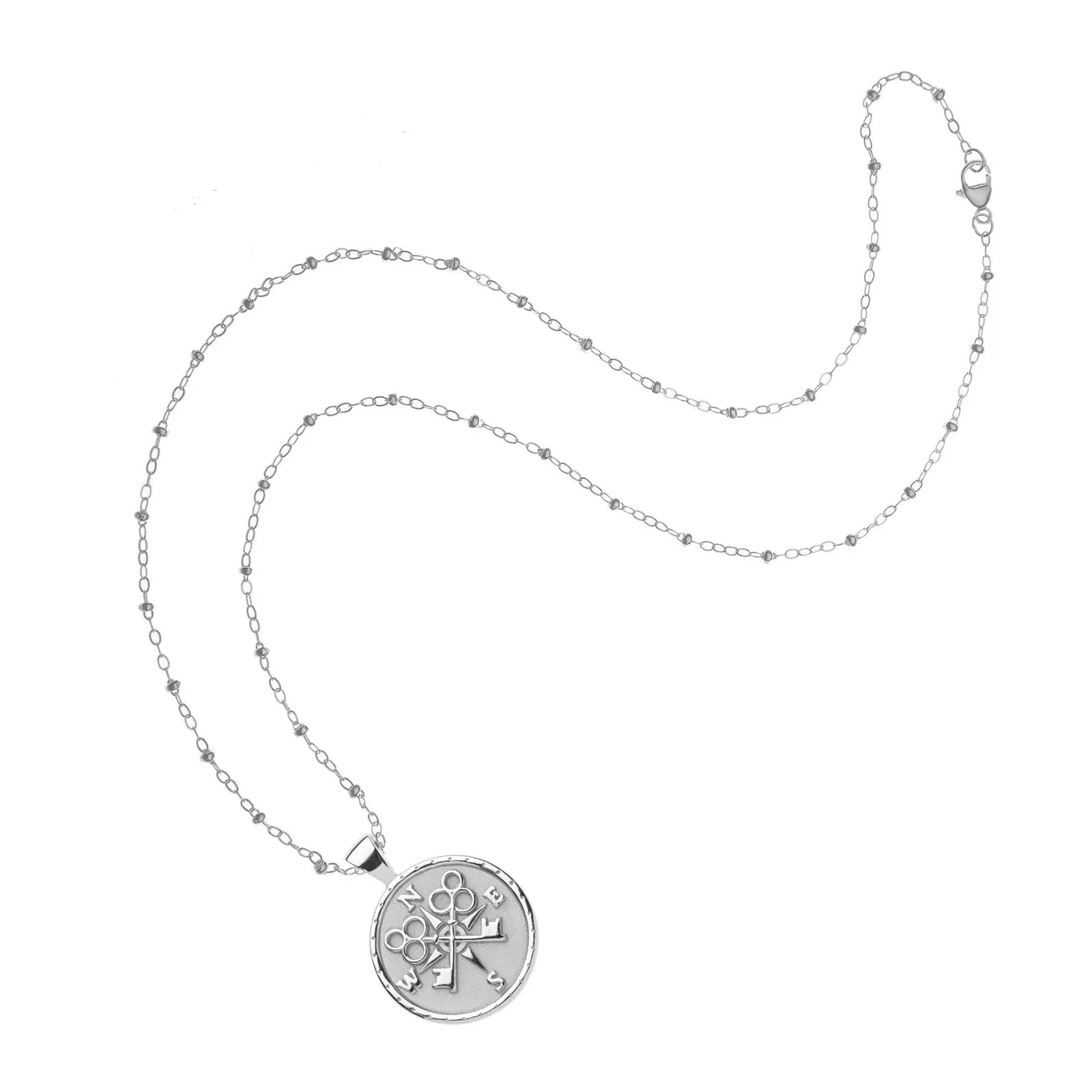 FOREVER JW Small Pendant Coin in Silver