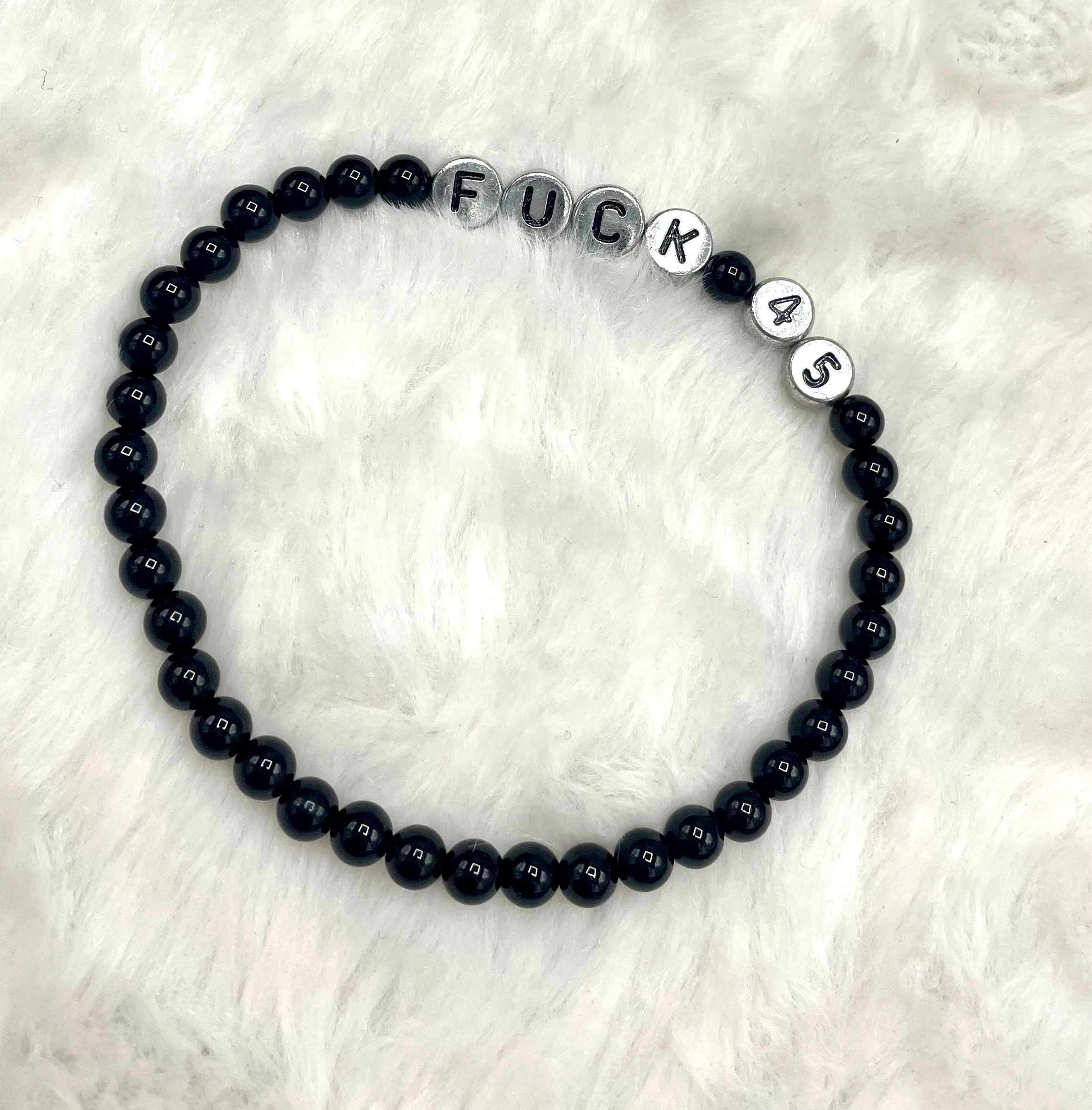 Fuck 45 onyx bracelet