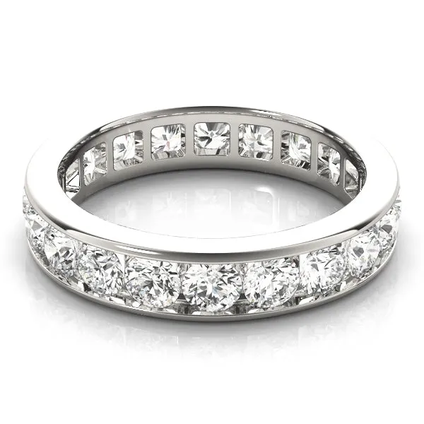 GLORY 5.3 Carat Channel Set Diamond Eternity Band in 14K/ 18K/ Platinum GIA Graded 35 pointer G Color SI1 Clarity By Mike Nekta SIZE 6 to 7.5