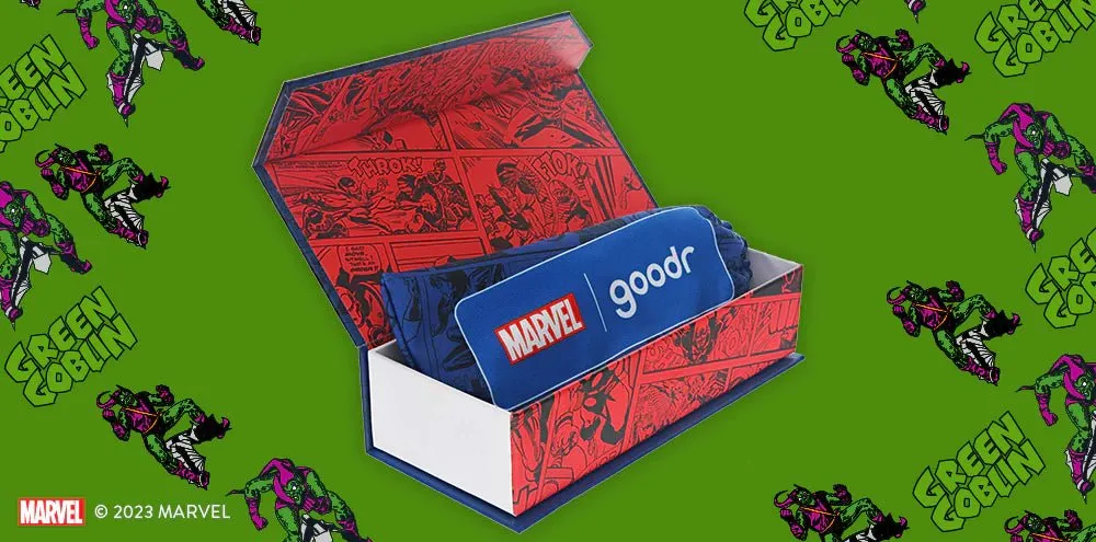 goodr OG Polarized Sunglasses MARVEL VILLAINS - Green Goblin Goggles