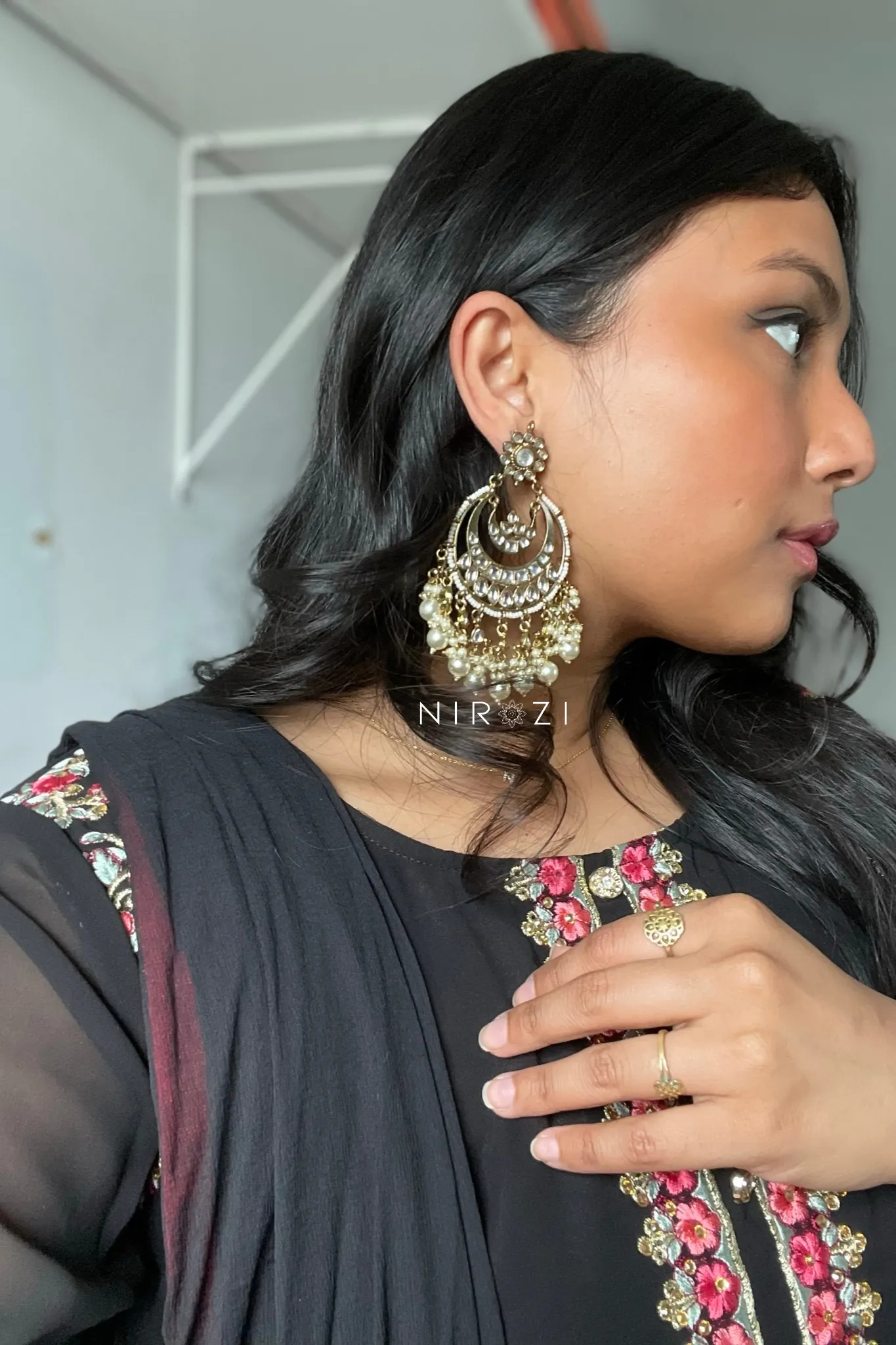 Gulab - Chandbali Earrings