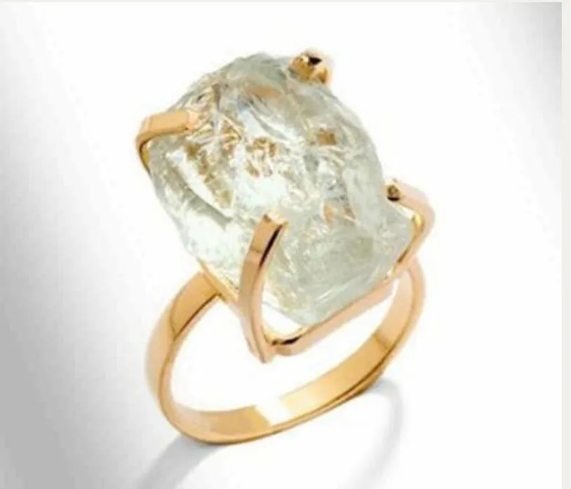 Handmade Raw Green Amethyst Ring