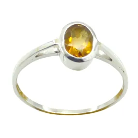 Handsome Stone Citrine 925 Sterling Silver Ring Sell Jewelry Near Me