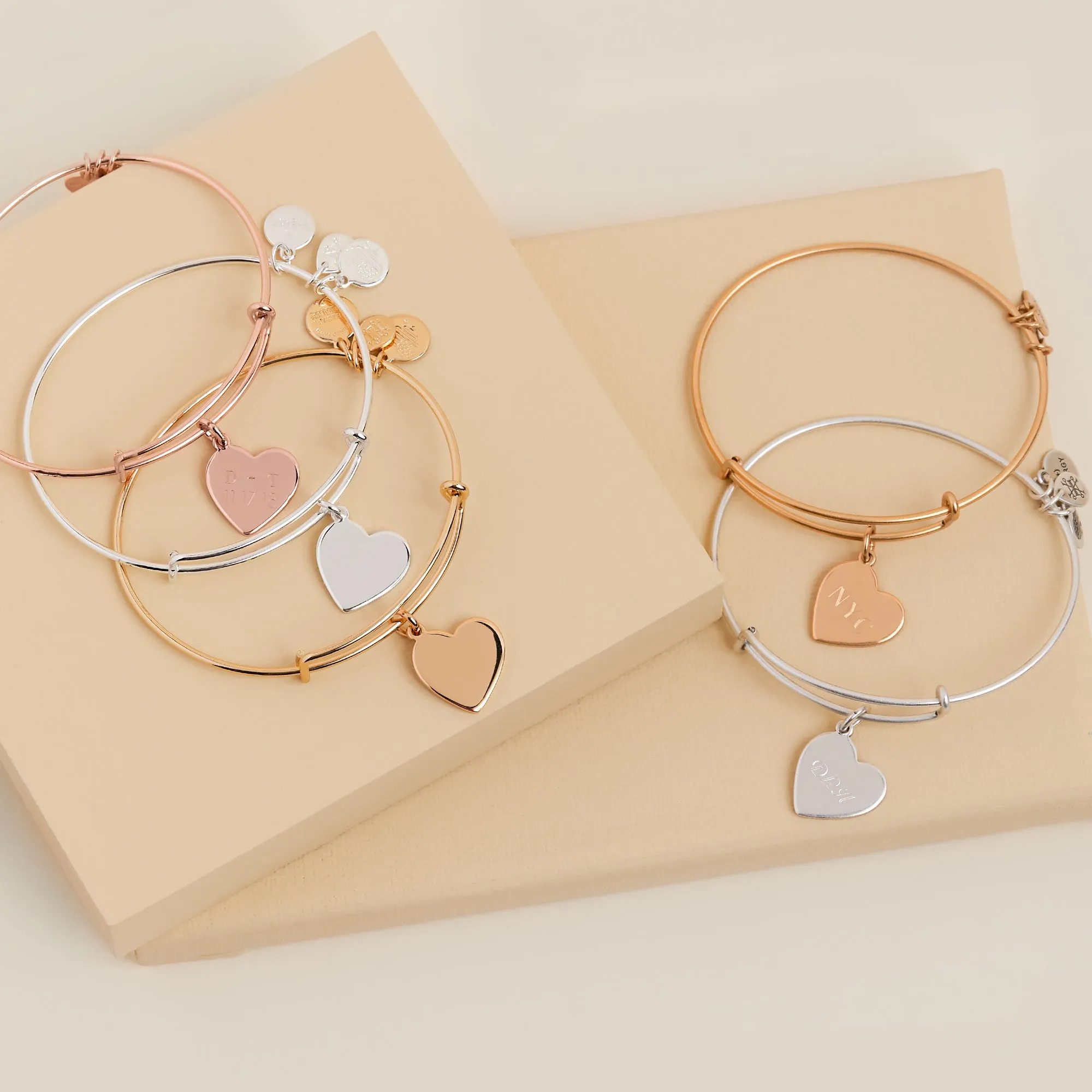 Heart Charm Bangle