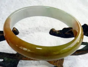 Hong Honey/Red Old Mine Burmese Jadeite Bangle Bracelet 55.5 mm (BB2957)