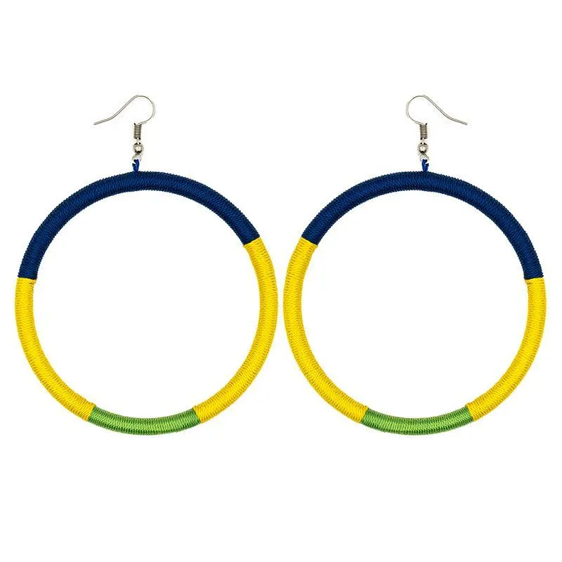 Hoop Embroidery Earrings 07