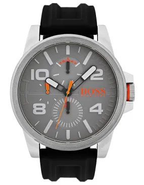 Hugo Boss Orange Detroit Mens Watch - Grey Dial - Black Strap - Day/Date - 50m