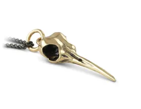 Hummingbird Skull Necklace - Bronze