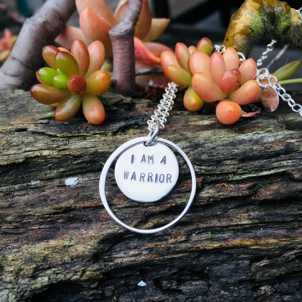 I am a Warrior - Sterling Silver Necklace