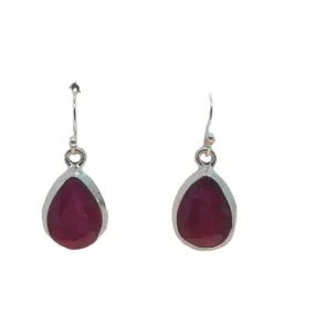 Indian Ruby stone drop earrings tear drop