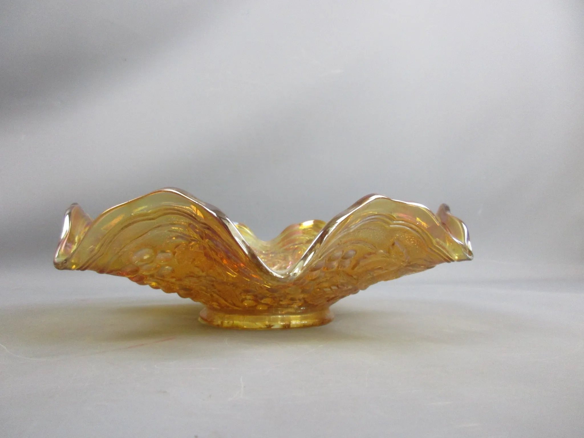 Indiana Glass Co Marigold Carnival Glass Dish Vintage c1960