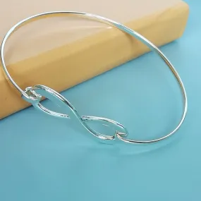 Infinity bangle | Sterling silver bangle | Cuff bracelet | Silver infinity | B14