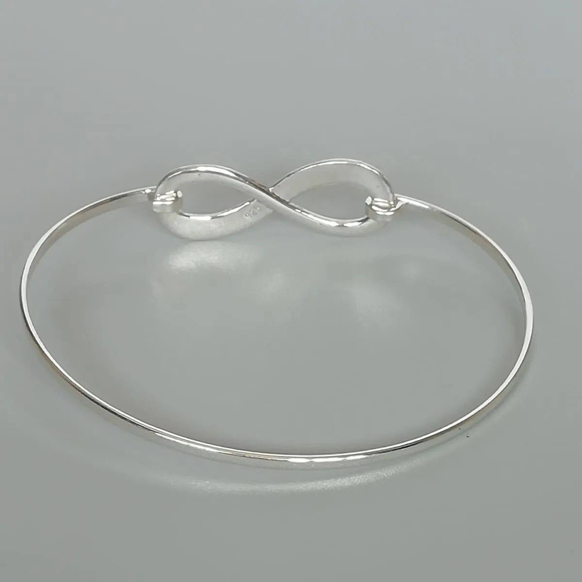 Infinity bangle | Sterling silver bangle | Cuff bracelet | Silver infinity | B14