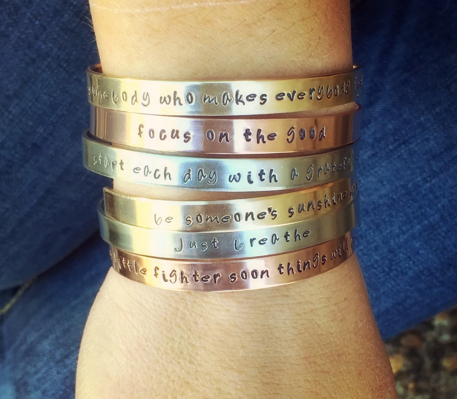 Inspirational Cuff Bracelets, Personalized