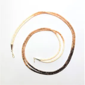 Hand-rolled Double Strand Shell Necklace from Kewa Pueblo - 18.5 inches