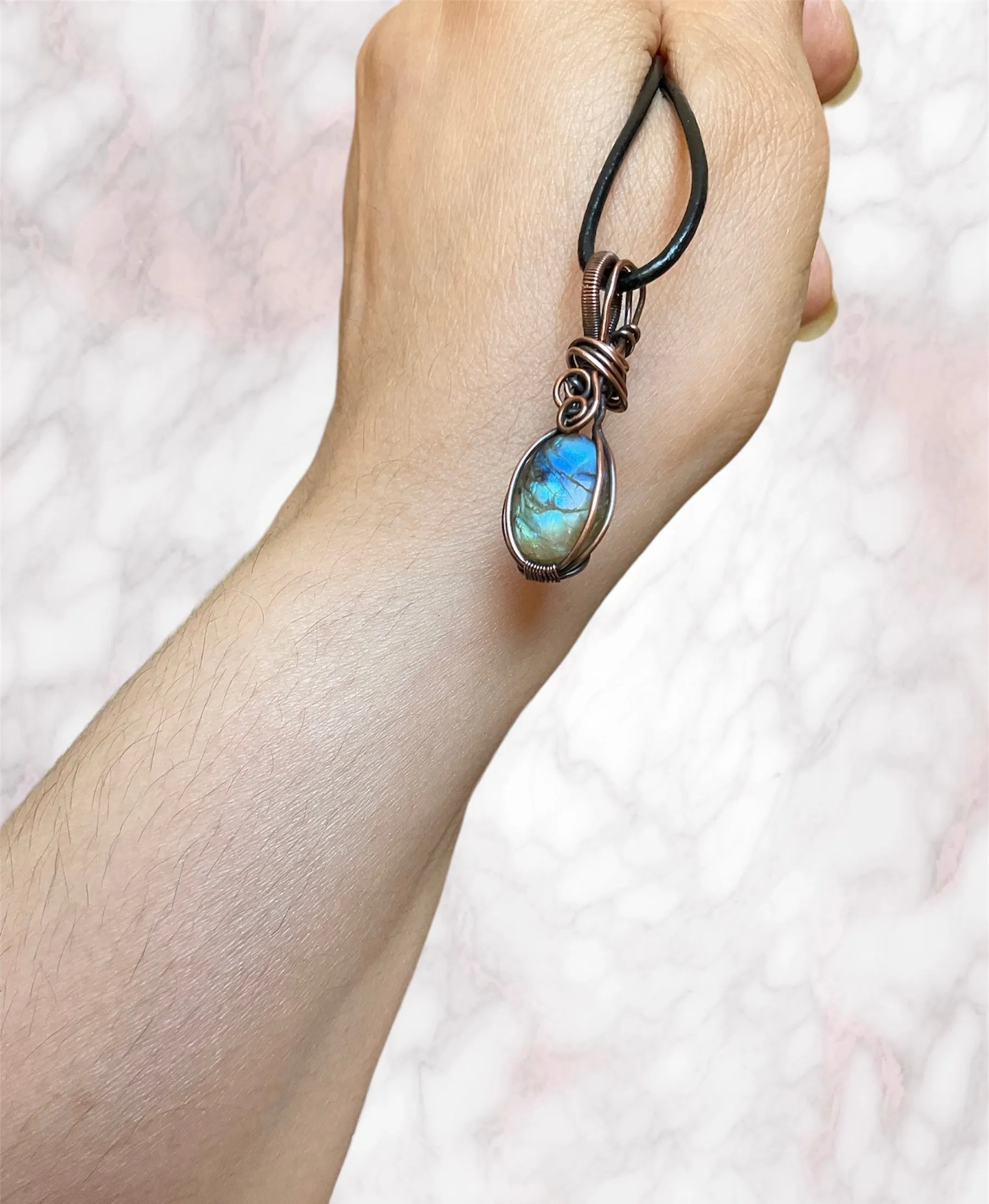 Labradorite Mini Wire Wrapped Pendant