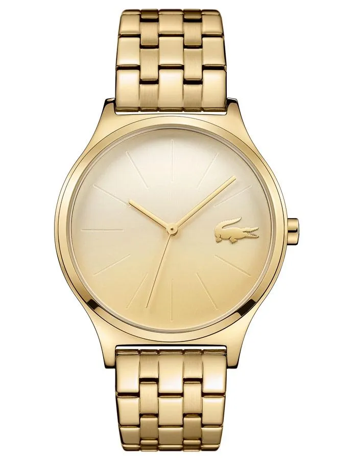 Lacoste Nikita Womens Watch - Gold-Tone Dial & Case - Bracelet - 30m