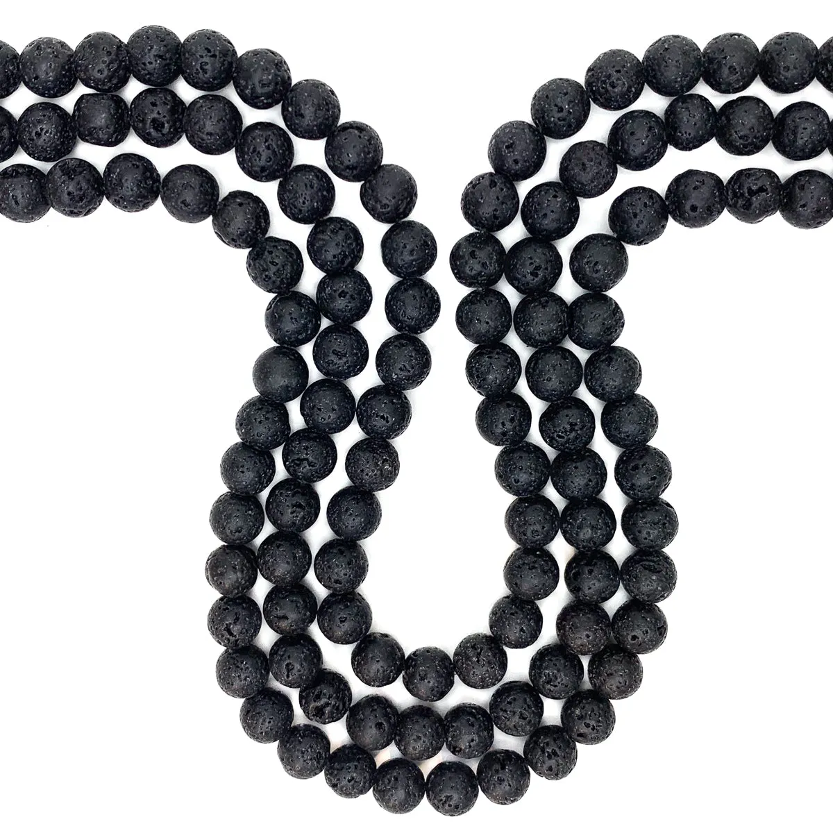 Lavastone 8mm Smooth Rounds Bead Strand