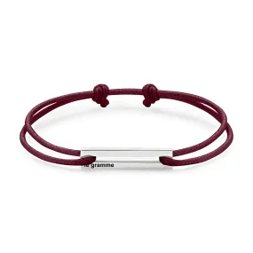 LE GRAMME MEN'S 1.7G BURGUNDY CORD BRACELET