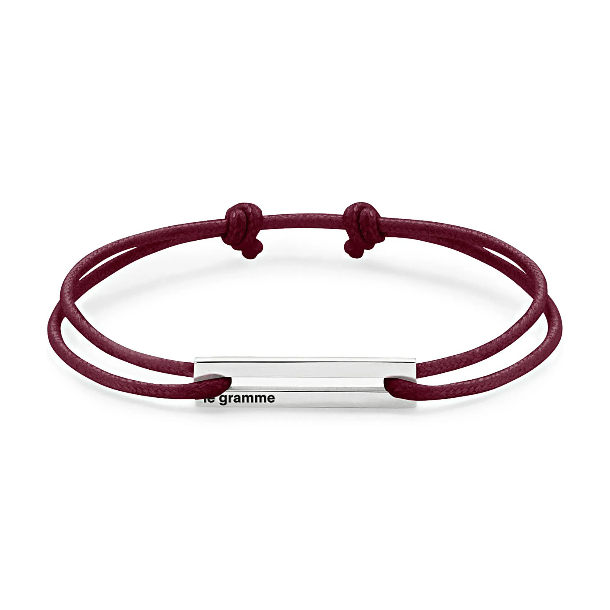 LE GRAMME MEN'S 1.7G BURGUNDY CORD BRACELET