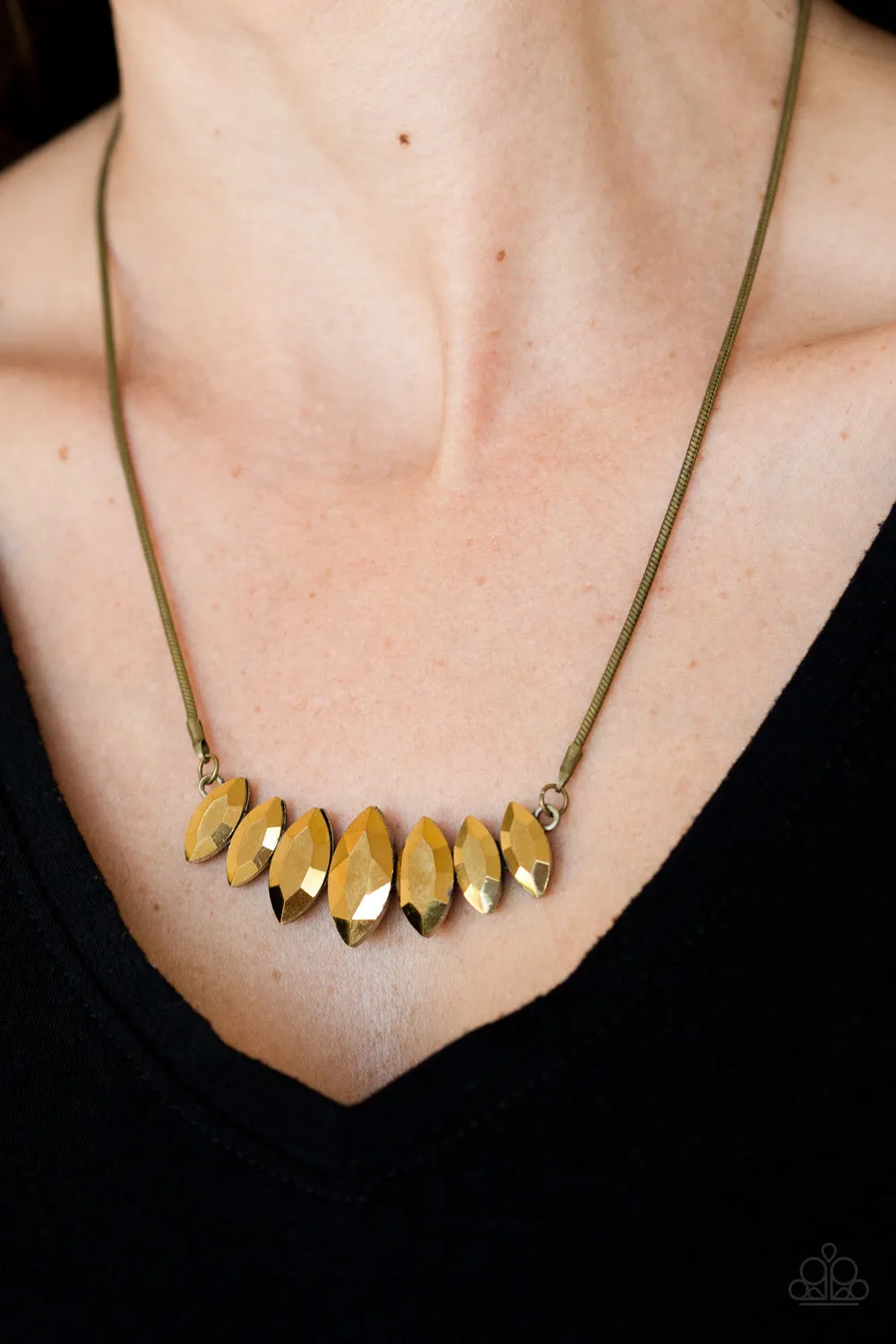 Leading Lady - Brass Paparazzi Necklace