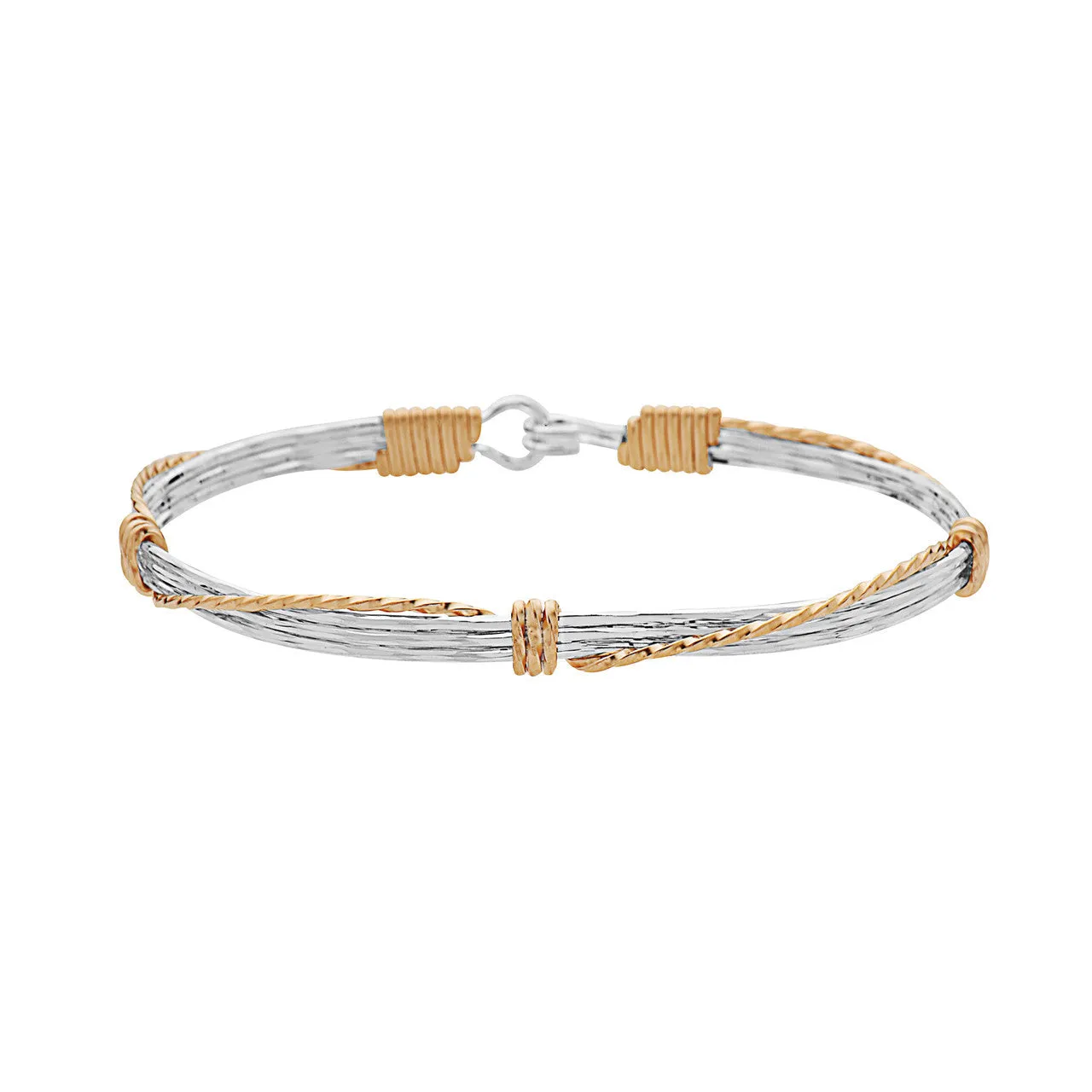 Leap of Faith Silver and 14K Gold Bracelet